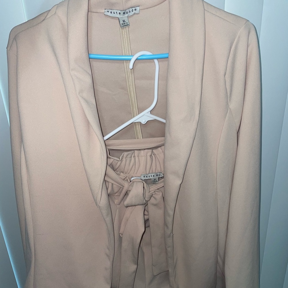 Two piece blazer and shorts set